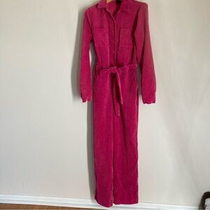 Wild Fable Hot Pink Corduroy Jumpsuit
